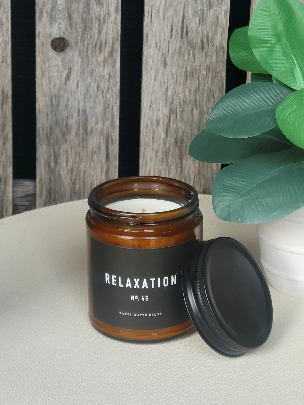 Relaxation No. 45 Scented Candle - Amber Glass